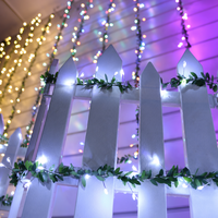 Guirlande lumineuse LED créative en forme de feuilles de vigne vertes en PVC pour Noël, mariages et décoration intérieure