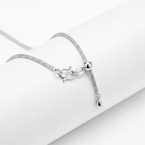 Collier de luxe élégant et poli en platine blanche Pt950, chaîne Chopin fine et lisse, unisexe, bijoux en platine de qualité supérieure, longue durée de vie - Product Image 4