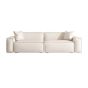 Light Luxury 2 Seater Big Couch Nordic Fabric Latex Sofa Sets For Living Room