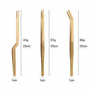 Juego de 3 Pinzas de Cocina Doradas de 10 Pulgadas, Pinzas Finas para Alimentos, Pinzas de Acero Inoxidable 430 - Product Image 6