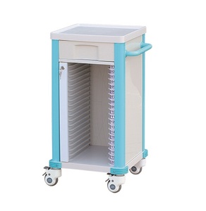 MT Medical Chariot d'enregistrement de patient d'hôpital de haute qualité en gros Mobile 20 Chariot de support de tableau de fichiers avec tiroirs Roues - Product Image 1