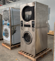 Lavadora-Secadora Comercial Apilable de 12 kg, Automática, para Hoteles Boutique, Apartamentos, Spas, Gimnasios, Ahorro de Espacio