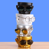 Support de présentation en forme de tête humaine pour lunettes et lunettes de soleil, avec fixation murale plate inversée