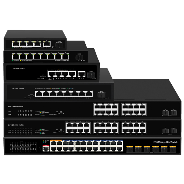 Support 1.25G/2.5G/10G Three Speed Switching 8 Port Full 10G SFP+ Fiber Switch