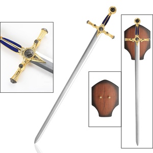 ดาบของเล่นฟรีเมสัน MS Golden Freemason ทำจากโลหะผสมสังกะสี ยาว 115 ซม. สำหรับเด็กอายุ 8-13 ปี - Product Image 1