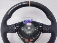 Volant sport en fibre de carbone personnalisé pour VW Volkswagen MK5 Series Golf GTI R32 Passat R36 Polo avec palettes de changement de vitesse