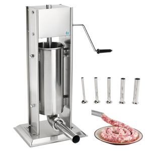 เครื่องบรรจุไส้กรอกแบบมือหมุนเชิงพาณิชย์ ขนาด 5 ลิตร/11 ปอนด์ ทำจากสแตนเลส - Product Image 1