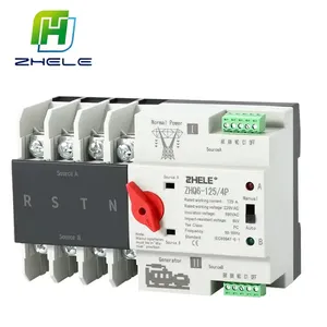 Generator Din Rail 2P 3P 4P Ats Mini Dual Power Automatische Overdrachtsschakelaar Omschakeling Schakelaar 63a 100a 125a