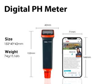 Kit Pengukur pH <span class=keywords><strong>Digital</strong></span> Genggam VA1020B dengan BT pH ATC Temperatur, Pengukuran Cerdas Kelas Laboratorium, IP65, Layar LCD dengan Lampu Latar - Product Image 3
