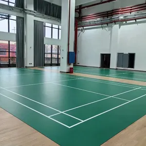 Maigu BWF批准的球场地板羽毛球排球球场垫宝石图案4.5毫米运动地板