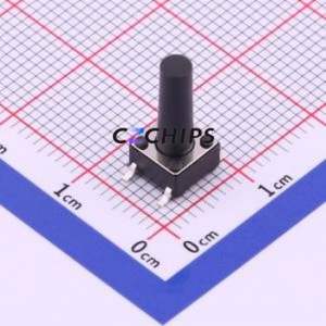 UK-B0228-G14-250 Tactile Switch SMD-4P,6x6mm Switch Single Pole Single Throw Round Button 2.5N Vertical Mount - Product Image 1