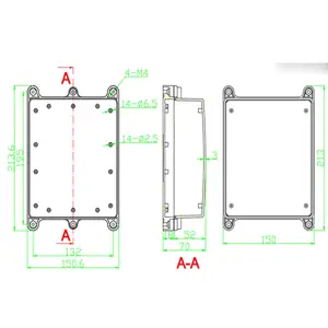 Factory Manufacturers Customize Wall Mounted Outdoor IP65 Waterproof Abs Plastic Enclosure Electronics Project Battery Box