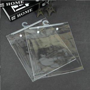 Waterproof PVC Clothing <b>Packaging</b> <b>Bag</b> with Hook Custom Button Closure Underwear Storage <b>Bag</b> - Product Image 4