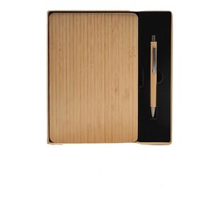 Wholesale Eco-Friendly Custom A5 <b>Notebook</b> <b>Set</b> Personalized Bamboo Journal with Business Logo Promotional Gift <b>Set</b> - Product Image 4