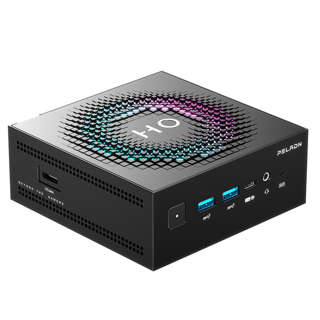 High Performance AMD Ryzen AI 9 HX 370 AI Mini PC  HO5 Computing Power  Smart Touch Lighting  Versatile Ports MINI PC