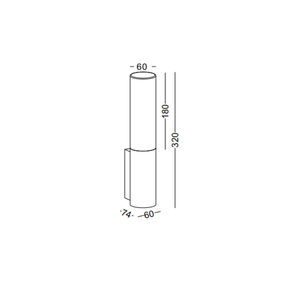 Lâmpada de parede moderna para jardim ao ar livre, design à prova d'água, luminária de parede <span class=keywords><strong>LED</strong></span> de montagem em superfície IP65