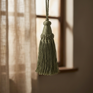 Olive Green Tassel Decorative Fringe 100% Rayon Hanging Ornament for Home Decor Curtain <b>Tieback</b> Keychain Charm - Product Image 2