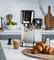 Anbolife - Cafetera Portátil Compacta de Acero Inoxidable, Cafetera Espresso Fría, 20 Bares, Tanque de Leche, OEM, ODM