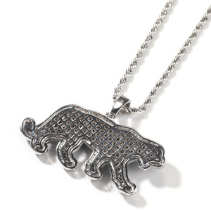 Nouvelle personnalité hommes Hip Hop Animal pendentif glacé <span class=keywords><strong>noir</strong></span> Zircon cubique Cz <span class=keywords><strong>diamant</strong></span> léopard pendentif collier <span class=keywords><strong>bijoux</strong></span> - Product Image 3