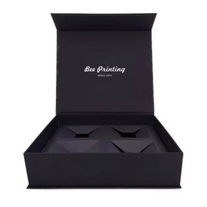 Custom Luxury Premium Magnetic Closure Flip Top <b>Box</b> Rigid <b>Cardboard</b> Embossed Matte Black Sleep Eye Mask Packaging Paper <b>box</b> - Product Image 5