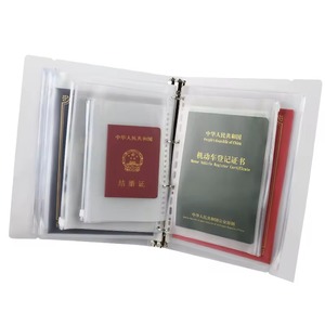A4 tài liệu tổ chức: không thấm nước du lịch sổ tiết kiệm Ví với trong suốt zippered ngăn cho danh thiếp - Product Image 1