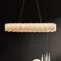 Lustre nordique moderne simple et luxueux, luminaire suspendu personnalisé en albâtre espagnol naturel pour îlot de cuisine, salon, bar, salle à manger