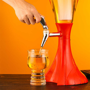 Dispensador de Bebidas Tipo Torre de <span class=keywords><strong>Cerveza</strong></span> de Barril con Luces LED, Dispensador de Bebidas Portátil, Ecológico, Pequeño, de Plástico, con Hielo, para Bares - Product Image 5