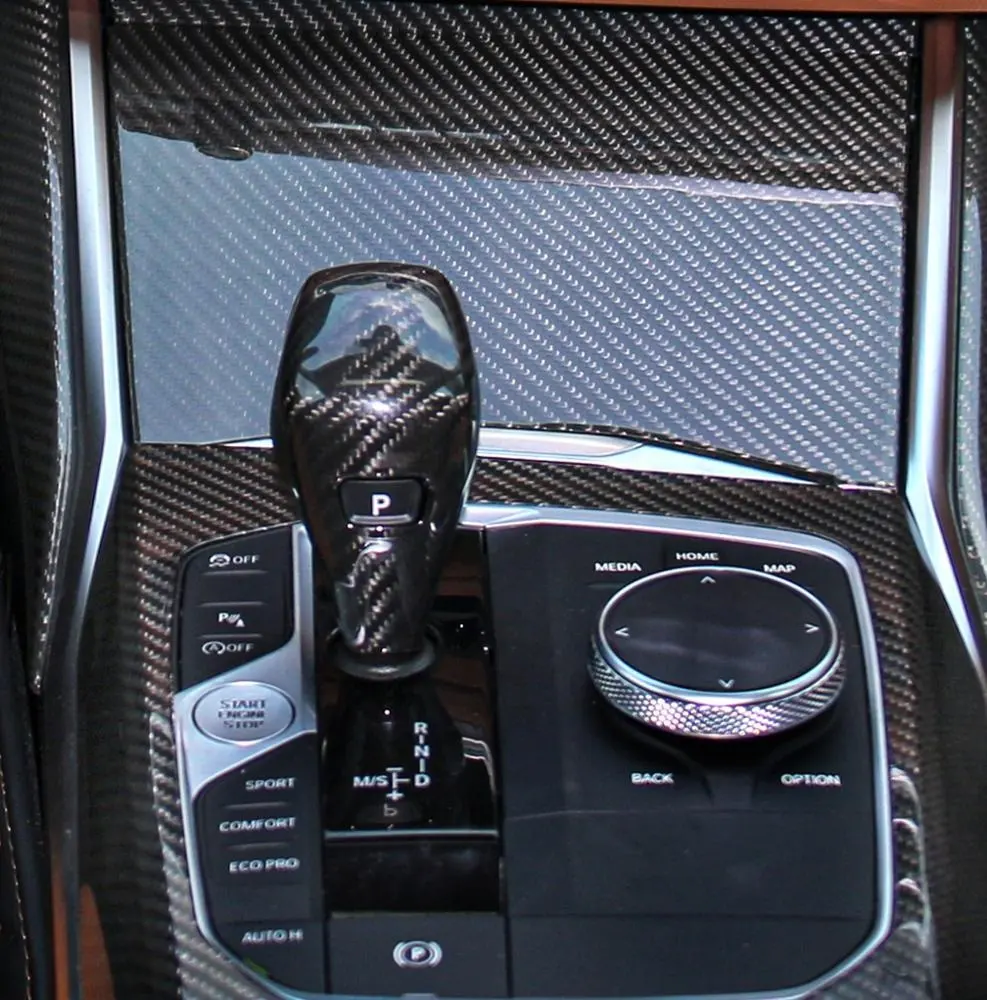 Cubierta de marco de decoración Interior de fibra de carbono, embellecedor para BMW 3 Series 2020 325Li G28, cubierta de marco de tablero de cambios