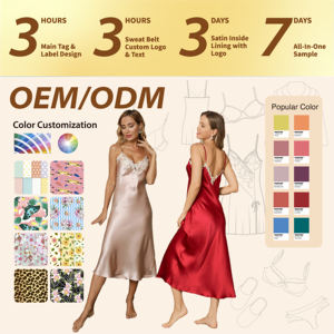 ชุดเดรสผ้าไหมแท้ ชุดนอนผ้าไหม ชุดนอนผ้าไหม 100% ผ้าไหมมัลเบอร์รี่ ชุดนอนผ้าไหมผู้หญิง ชุดนอนผ้าไหม พร้อมดีไซน์ลูกไม้ด้านหลังรูปตัววี - Product Image 1