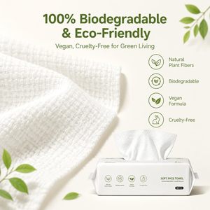 Serviettes de Visage Jetables en Coton Non Tissé Biodégradables et Antimicrobiennes Personnalisables OEM – Confortables, Séchage Rapide, Démaquillantes, Pour la Maison - Product Image 2
