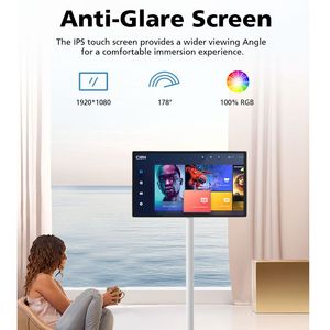 Portable Smart <b>TV</b> Touch Screen Monitor <b>Android</b> 12 for Wi-Fi Wireless Mobile Audio Speakers White LED Backlight Wireless Portable - Product Image 6