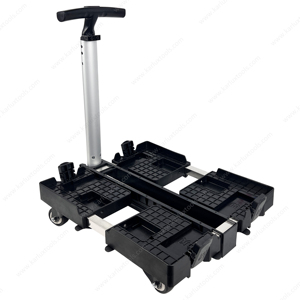 Carretilla <span class=keywords><strong>de</strong></span> Plataforma Plegable <span class=keywords><strong>de</strong></span> 4 Ruedas, Ligera, Silenciosa, Rectangular, <span class=keywords><strong>de</strong></span> Plástico, Impermeable, con <span class=keywords><strong>Caja</strong></span> <span class=keywords><strong>de</strong></span> <span class=keywords><strong>Herramientas</strong></span>, Ajustable en <span class=keywords><strong>3</strong></span> <span class=keywords><strong>Niveles</strong></span> <span class=keywords><strong>de</strong></span> Altura, Apilable - Product Image 3