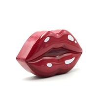 Boîte en métal en forme de lèvres 3D personnalisée, recyclable, en fer blanc, pour cosmétiques, cadeaux, décoration, artisanat, conteneur