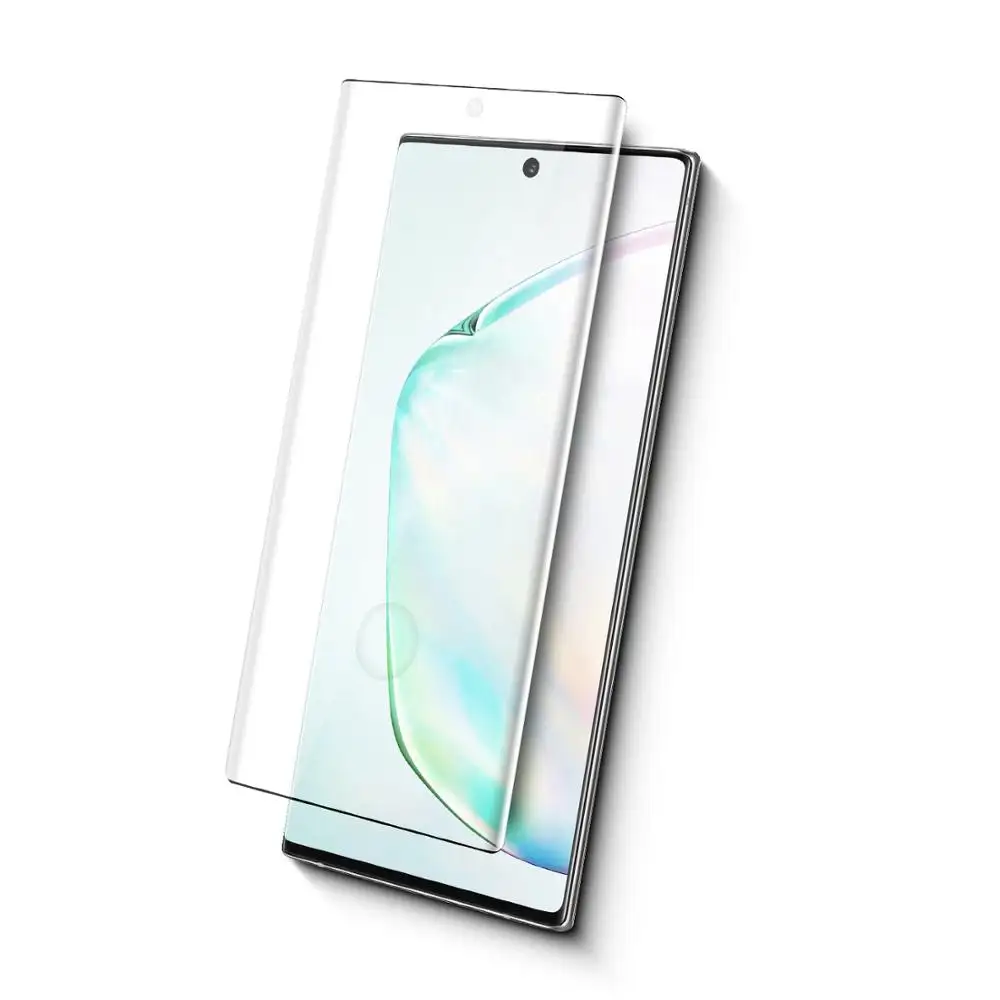 ฟิล์มกันรอยโทรศัพท์3d ความโปร่งใสสูง,กระจกนิรภัยสำหรับ Samsung Galaxy Note 10 +