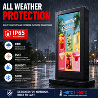 IP67 Outdoor-Werbe-LED-Display Sonnenlicht-Lesbarer Bodenständer Externer Digitaler LCD-Totem mit SDK-Funktion