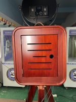 Machine à photos vintage en bois de chêne rouge, photomaton rétro en bois pour mariages et événements, compatible avec les appareils photo, les iPad et les smartphones