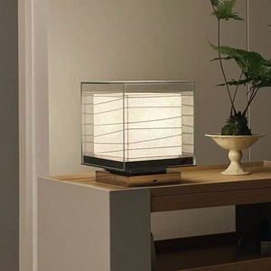 Lámpara de mesa de papel de diseño Andaz E27 LED con luz que cuida la vista para sala de estar, dormitorio, estudio - Product Image 2