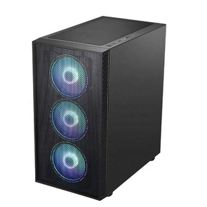 Boîtier de jeu compact M-<span class=keywords><strong>ATX</strong></span> avec panneau frontal en maille et côtés en verre trempé, prend en charge le refroidissement liquide double de 280 mm - Product Image 2