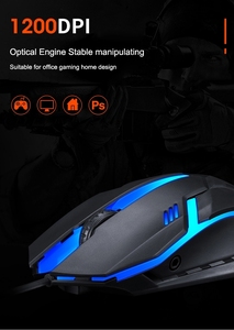Hota-souris de jeu Thunder loup V1, filaire, lumineuse, USB, pour ordinateur de bureau, notebook, ordinateur portable, bon marché - Product Image 5