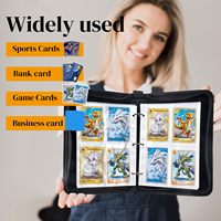 Álbum Carpeta con Cremallera de PU A4 de 4 Bolsillos para Tarjetas de Visita y Tarjetas Comerciales, 50MM de Grosor, 80g, Logotipo Personalizado, ¡Venta Caliente!