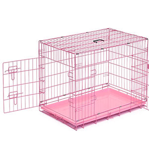 Cages pour chiens en métal multicolore Cages pour lapins Produits pour animaux de compagnie Cages pour chats Cages de voyage portables pour chiens - Product Image 5