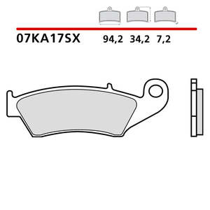Pastiglie anteriori da corsa Brembo Honda CRF 250X 04-17 - Product Image 1