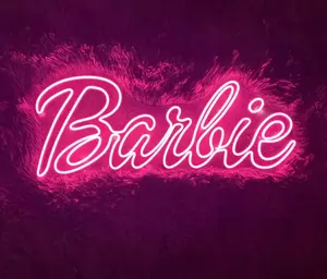 Dropshipping tanda Neon Barbie buatan tangan lampu Neon Led merah muda panas tanda untuk dekorasi seni dinding