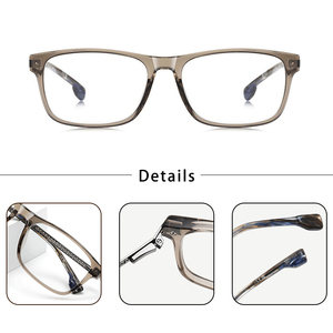 Occhiali <span class=keywords><strong>da</strong></span> Lettura Unisex HBK con Montatura Quadrata Completa, Stile Retrò, Ultra-Leggeri, Lenti Piatte TR, Aste in Acetato, Stile Streetwear - Product Image 5