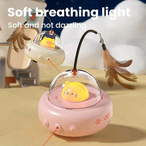 Giocattolo Intelligente per Gatti con Rotazione Automatica e Design a Piuma Laser per Gattini - Product Image 3