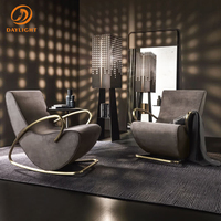Vente en gros de luxe nordique, canapé en fourrure classique et moderne, chaise de loisir verte, meubles, chaises de loisir pour chambre à coucher
