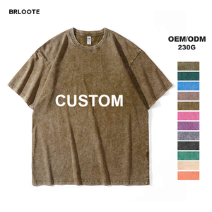 T-shirt Homme 230 Grammes – Fournisseur de Vêtements Populaire – Fabricants de Vêtements pour Hommes – T-shirt en Coton de Haute Qualité avec Effet Vieilli Lavé - Product Image 1