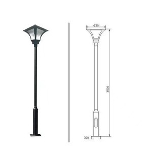 Outdoor 3m Square <b>Landscape</b> Lamp 4m LED Garden <b>Light</b> Aluminum Body <b>Light</b> Sensor Control For Yard Park Courtyard - Product Image 4