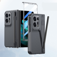 Casing HP Lipat Premium Full Cover dengan Slot Pena, Kaca Depan Matte PC untuk OPPO FIND N2