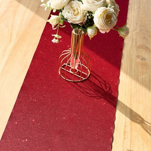 <span class=keywords><strong>Camino</strong></span> <span class=keywords><strong>de</strong></span> <span class=keywords><strong>mesa</strong></span> <span class=keywords><strong>de</strong></span> doble cara metálico moderno personalizado <span class=keywords><strong>de</strong></span> Navidad <span class=keywords><strong>de</strong></span> lujo para fiesta boda evento en rojo plata oro brillo estilo - Product Image 6